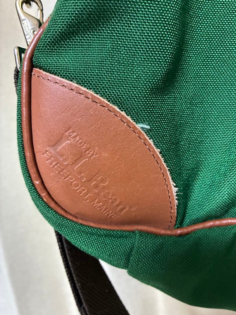 L.L.Bean バッグ　ビンテージ　グリーンキャンバス　ボストンバッグ