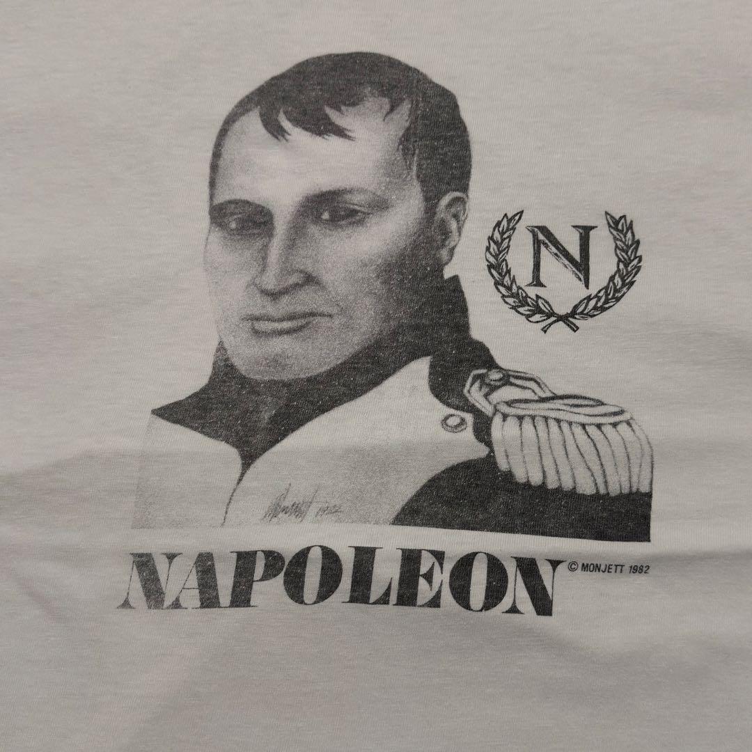 80sナポレオン偉人ヴィンテージTシャツ Hanesフォトアートムービー映画