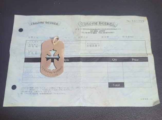 CHROME HEARTS カットアウトクロスドックタグ