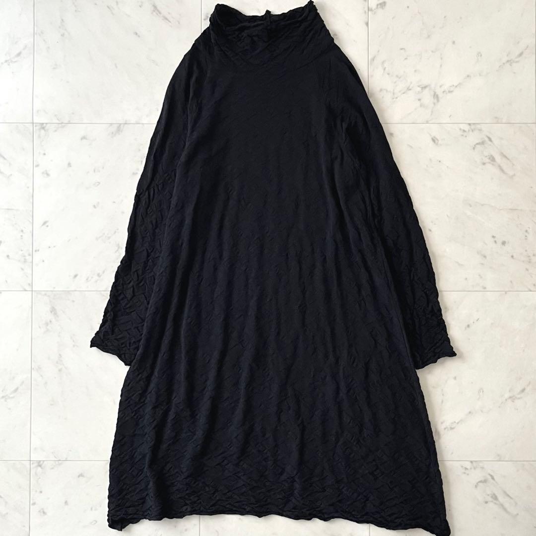 美品＊ヨーガンレール コットンウールチュニックワンピース M ブラック黒 長袖