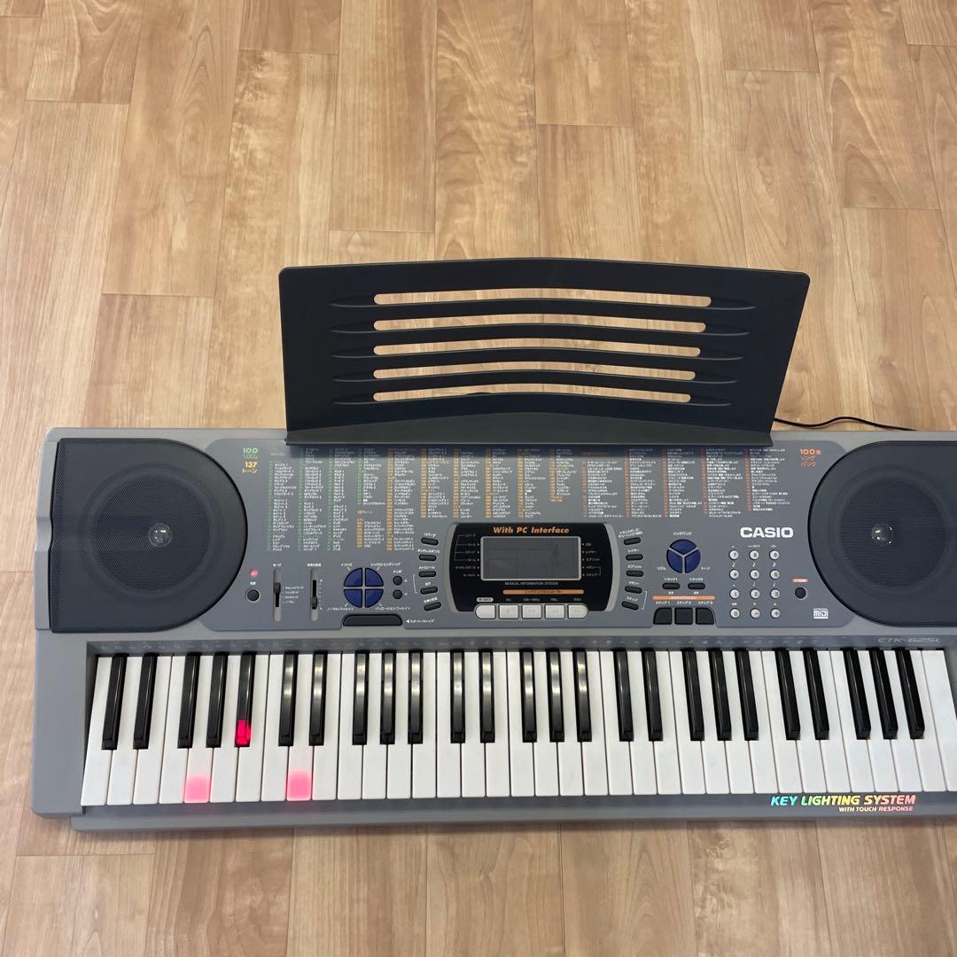 【動作確認済・光ナビ搭載】CASIO CTK-625L キーボード 電子ピアノ