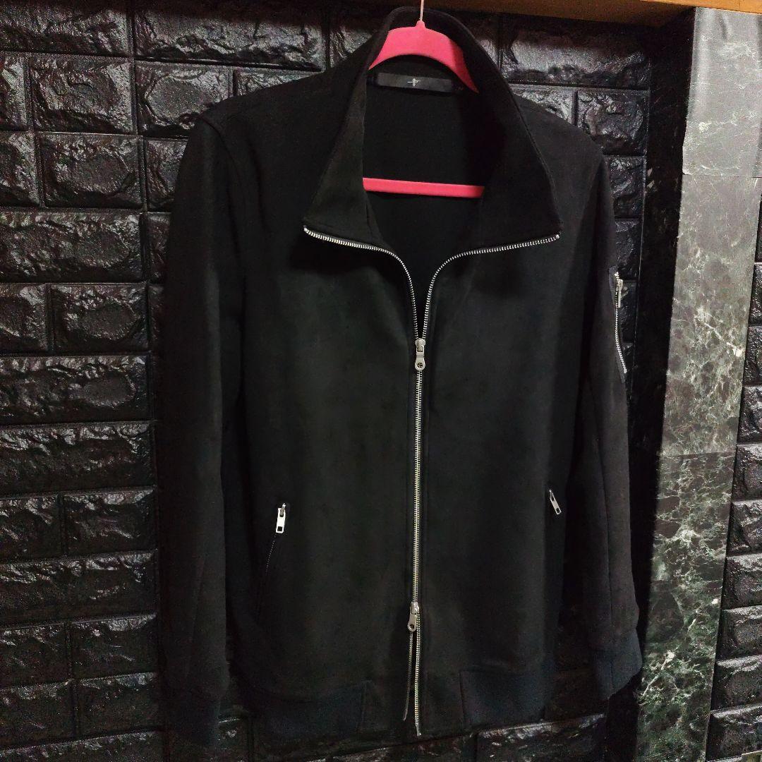 美品　ノーアイディー　フェイクスエード　ジップアップ　ジャケット