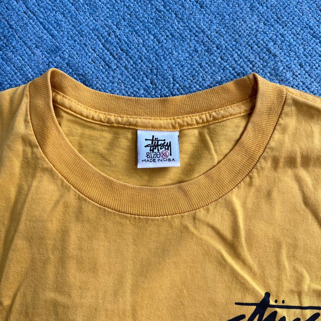 old Stussy イエロー Tシャツ　白タグ　90前期