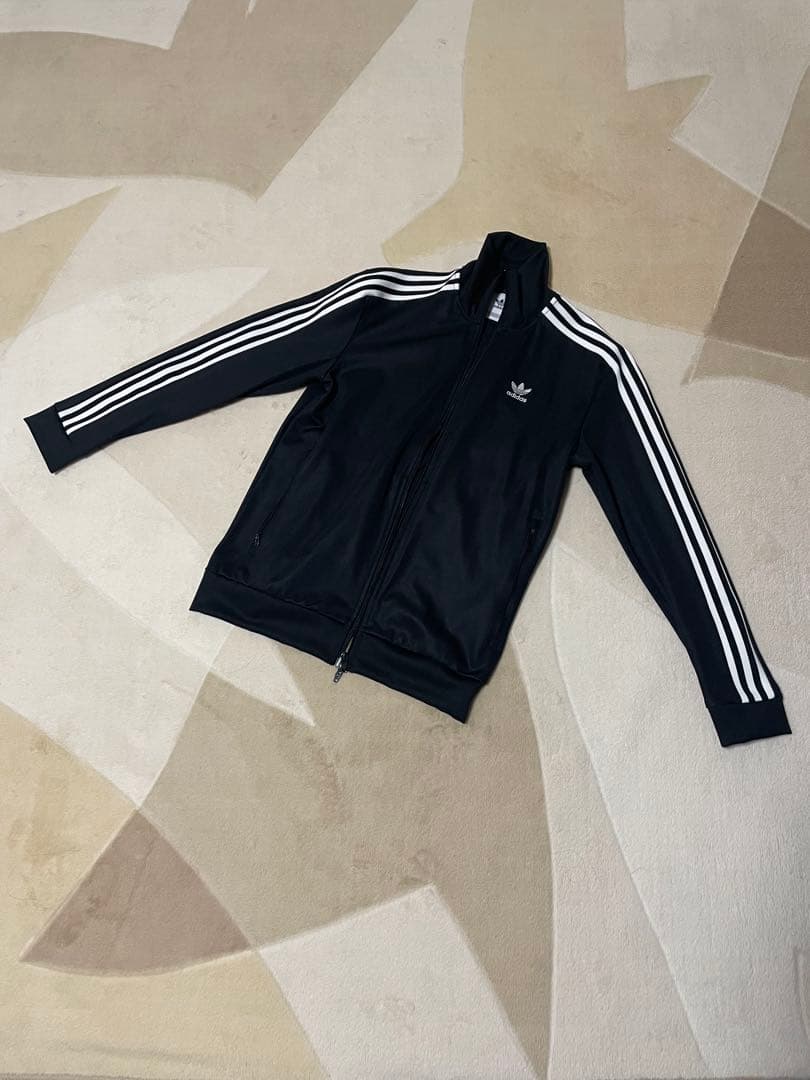 adidasBECKENBAUERアディダスベッケンバウアーセットアップL黒