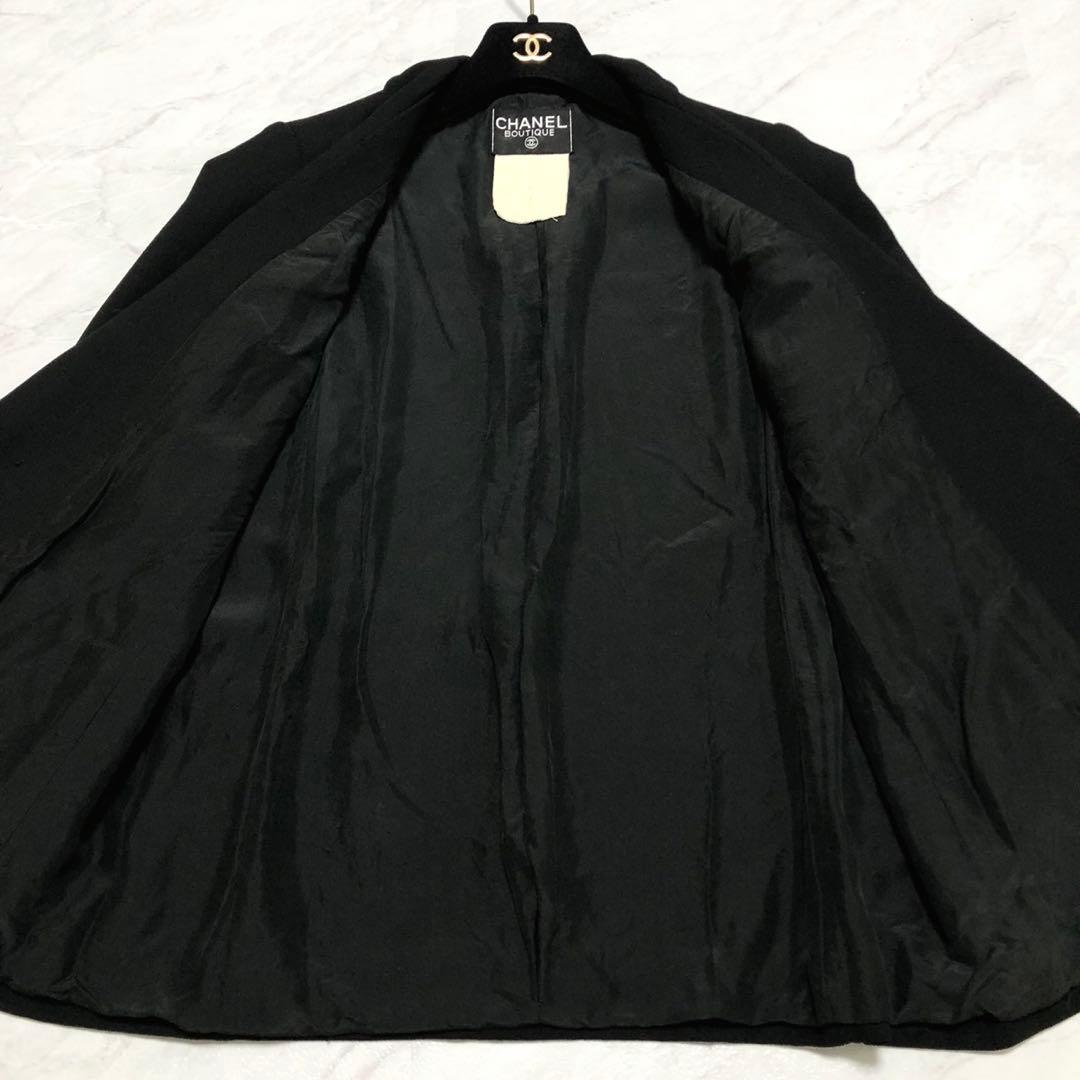 ✨希少・美品✨シャネル ウールジャケット 95C ココボタン ゴールド L 黒