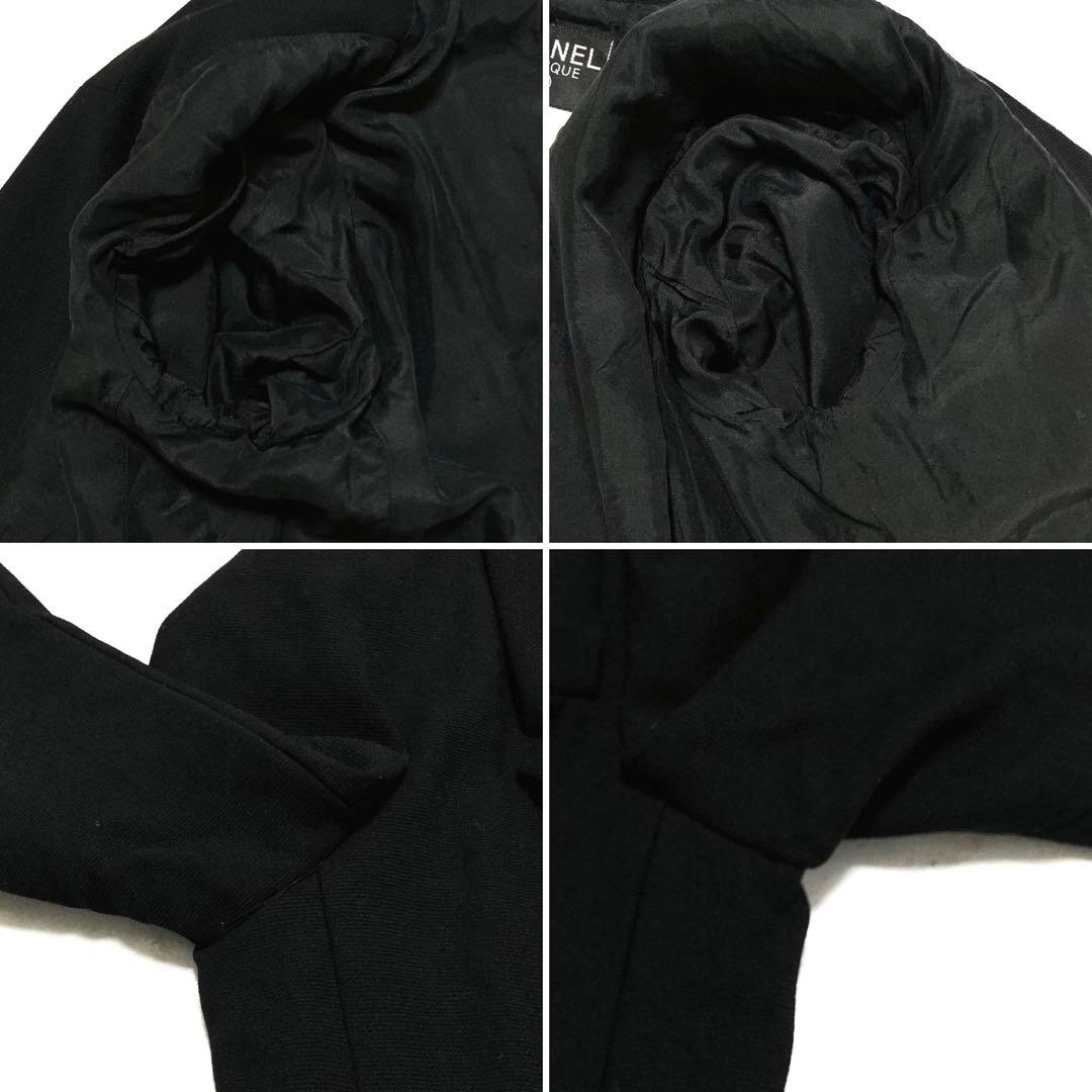 ✨希少・美品✨シャネル ウールジャケット 95C ココボタン ゴールド L 黒