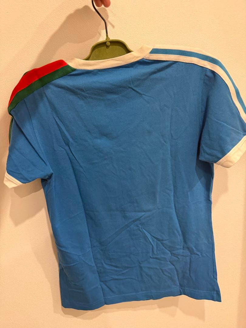 GUCCI x Adidasコラボ ブルー Tシャツ Mサイズ