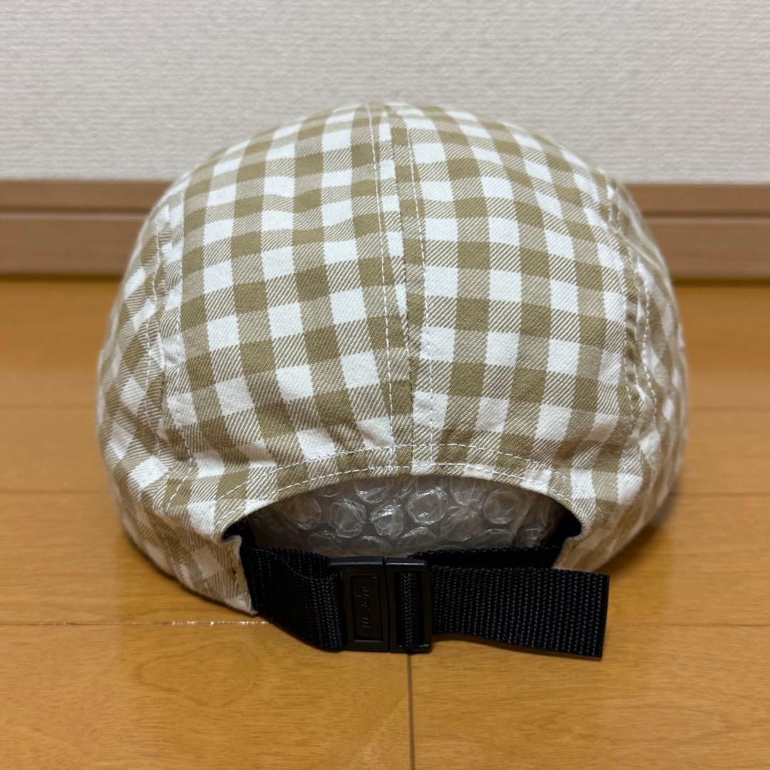 ほぼ未使用 Supreme Gingham Camp Cap タン 23ss