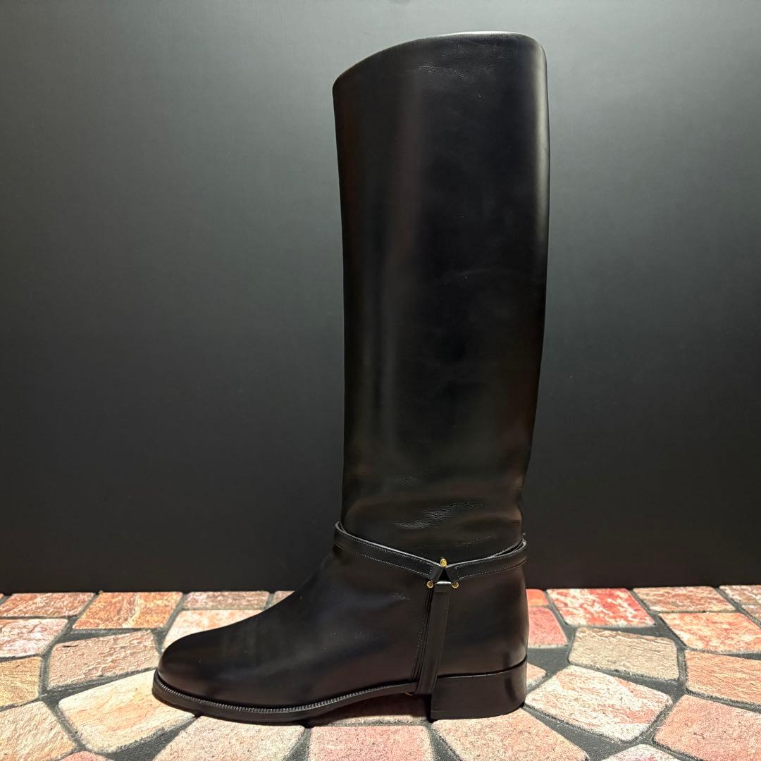 【名作】タニノクリスチー ジョッキブーツ　23cm ロングブーツ　本革　黒