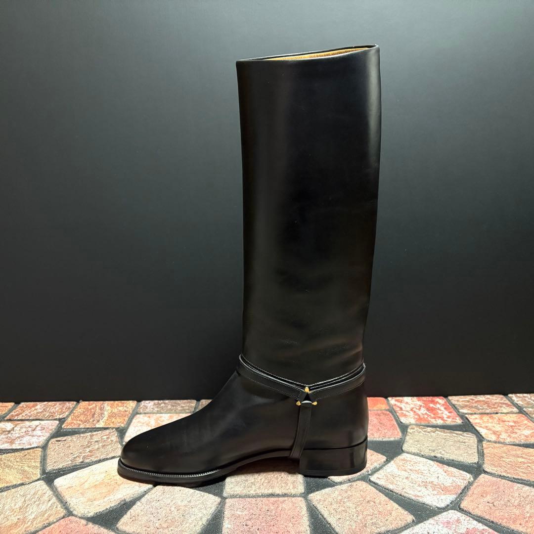 【名作】タニノクリスチー ジョッキブーツ　23cm ロングブーツ　本革　黒
