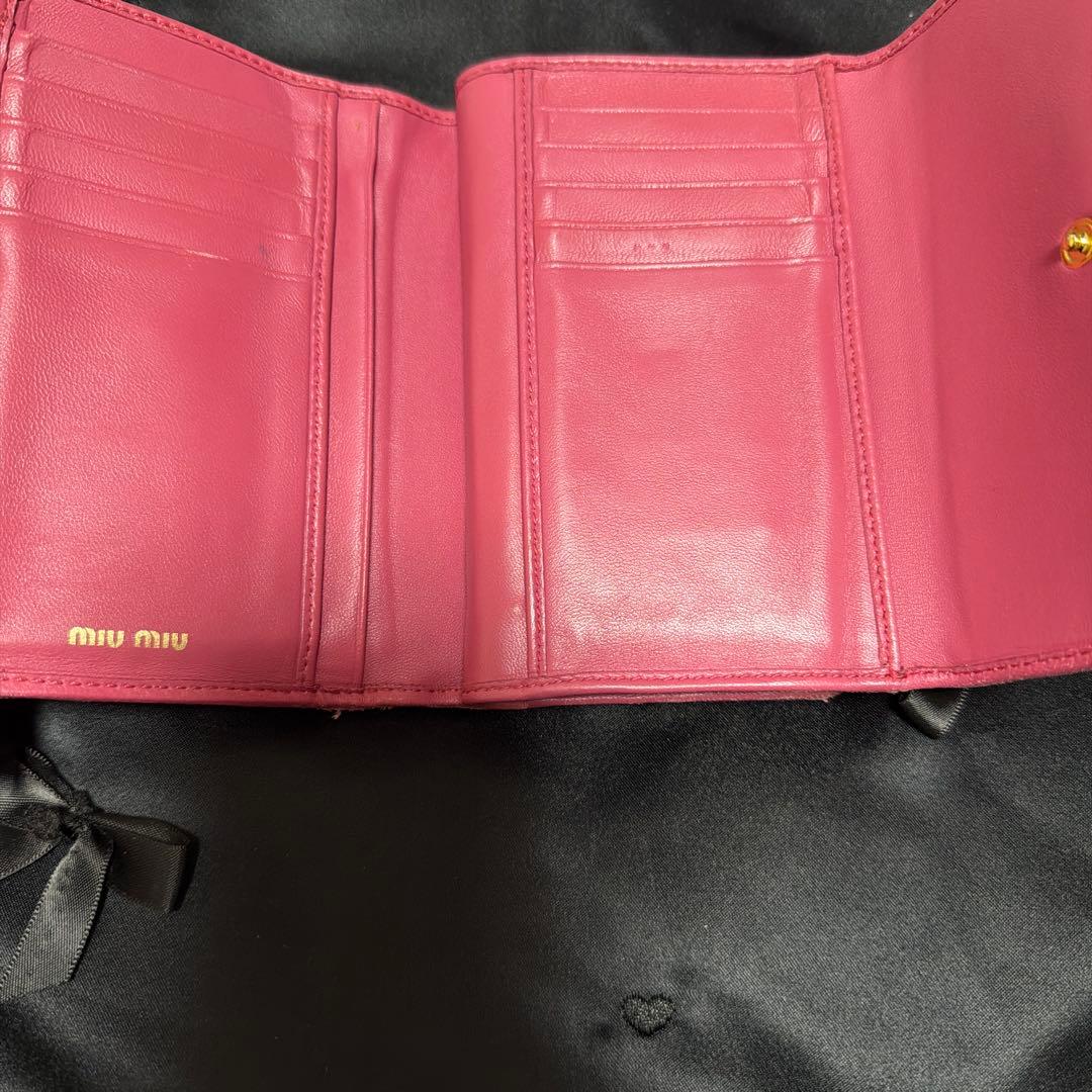 ミュウミュウ MIUMIU 財布 レディース マテラッセ ピンク