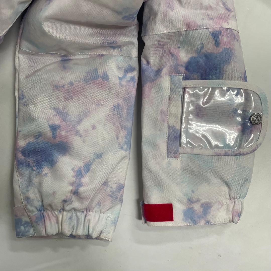ARBN白×ピンク スキーウェア上下セット 130cm AB33WW1406J②