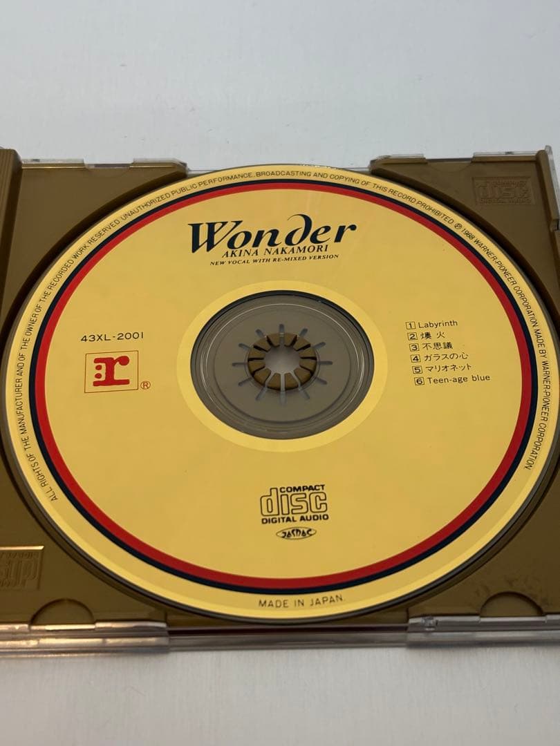 中森明菜 Wonder ゴールドCD 限定盤 43XL-2001 希少