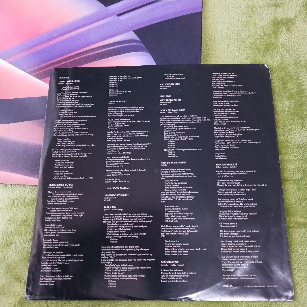 BOSTON / WALK ON US盤レコード