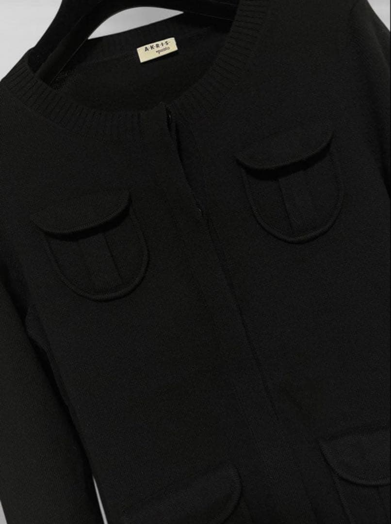 AKRIS カーディガン　カシミヤアンゴラシルク混