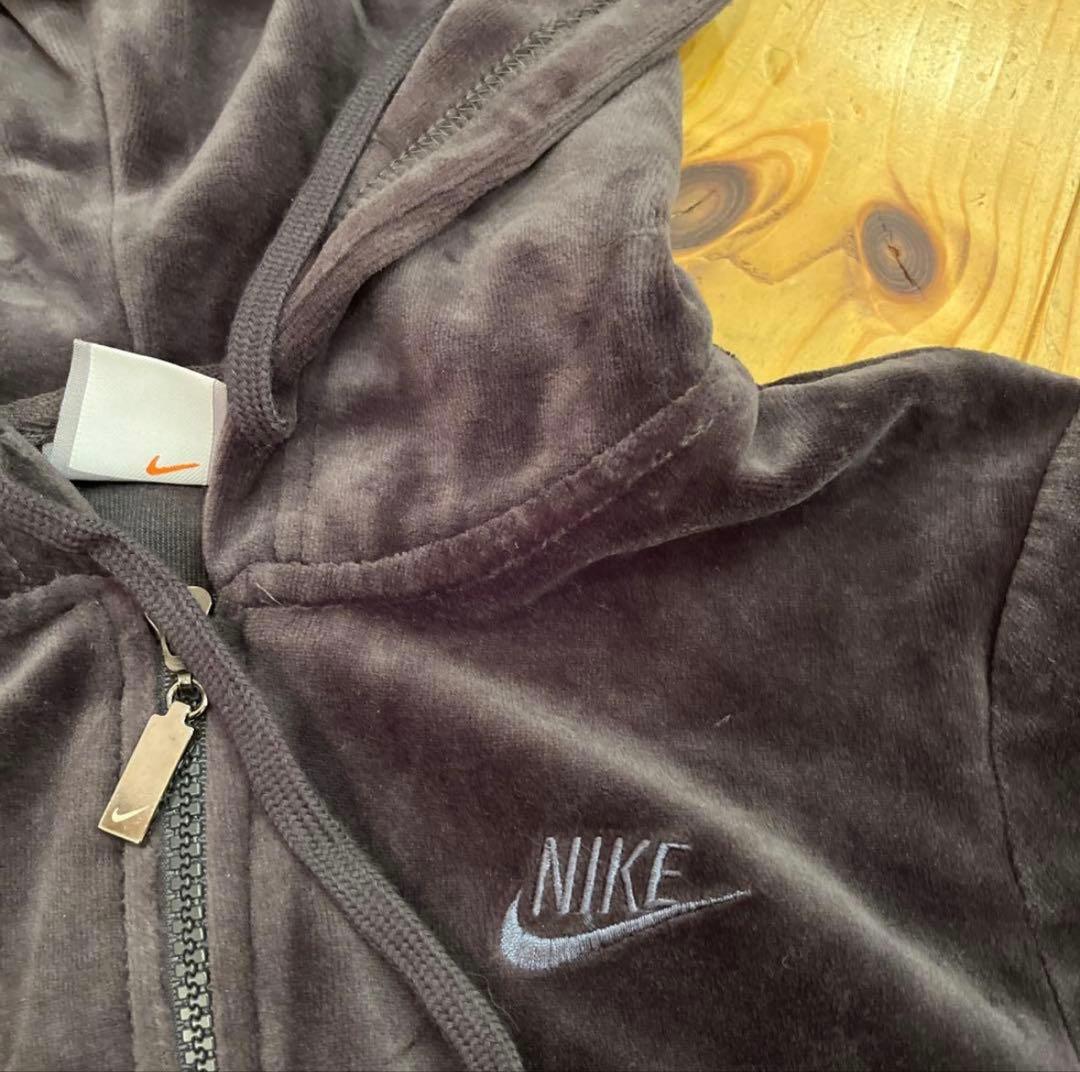 NIKE ナイキ ベロア セットアップ パーカー パンツ　上下　ブラウン　M