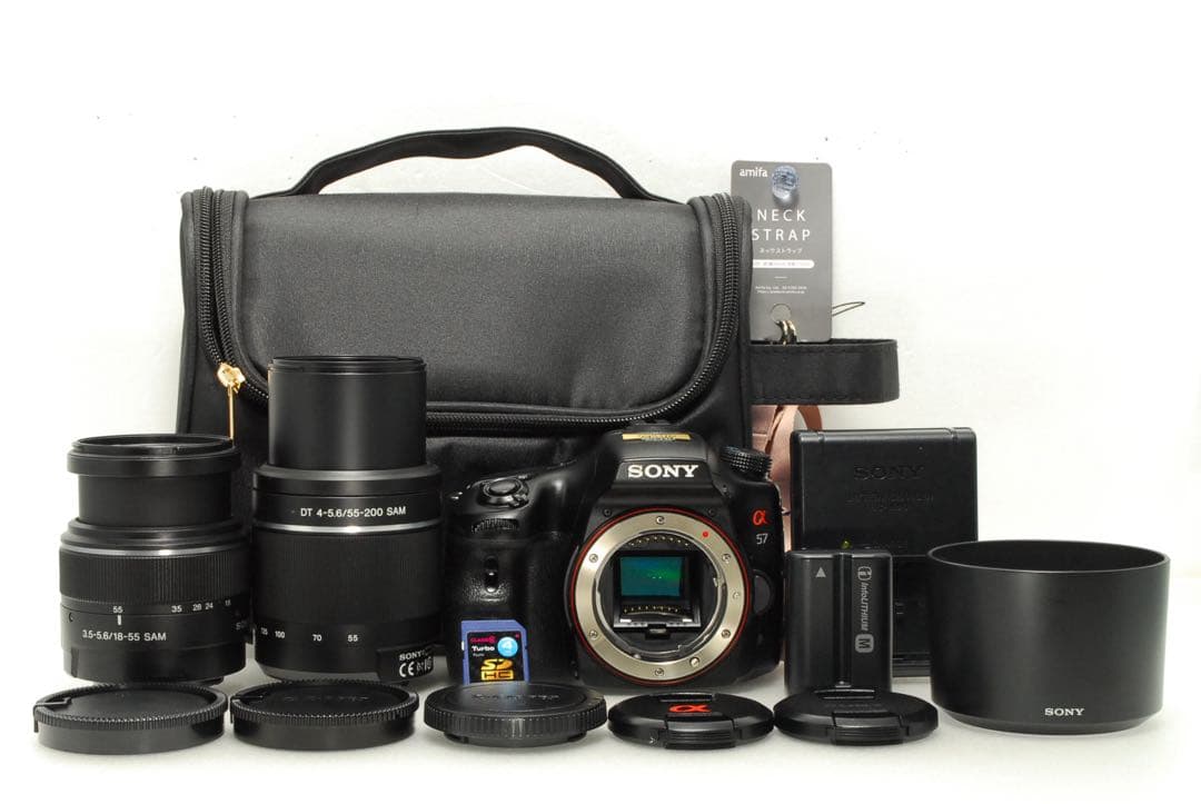 SONY α57 ❤️ダブルレンズキット スマホ転送 ソニー 一眼レフ カメラ