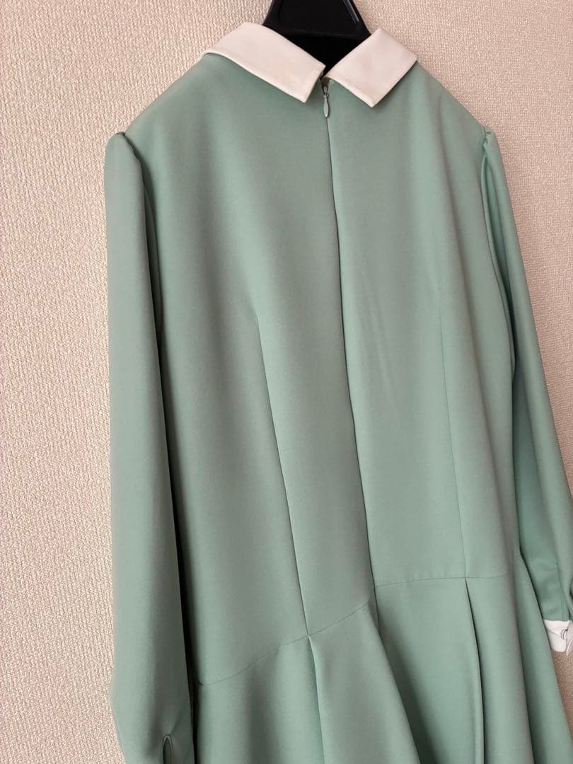 チェスティ　chesty ミントグリーン ワンピース ビジュー襟