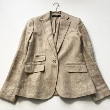 【野良猫】ラルフローレン　リネン100 テーラードジャケット ヘリンボーン