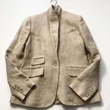 【野良猫】ラルフローレン　リネン100 テーラードジャケット ヘリンボーン