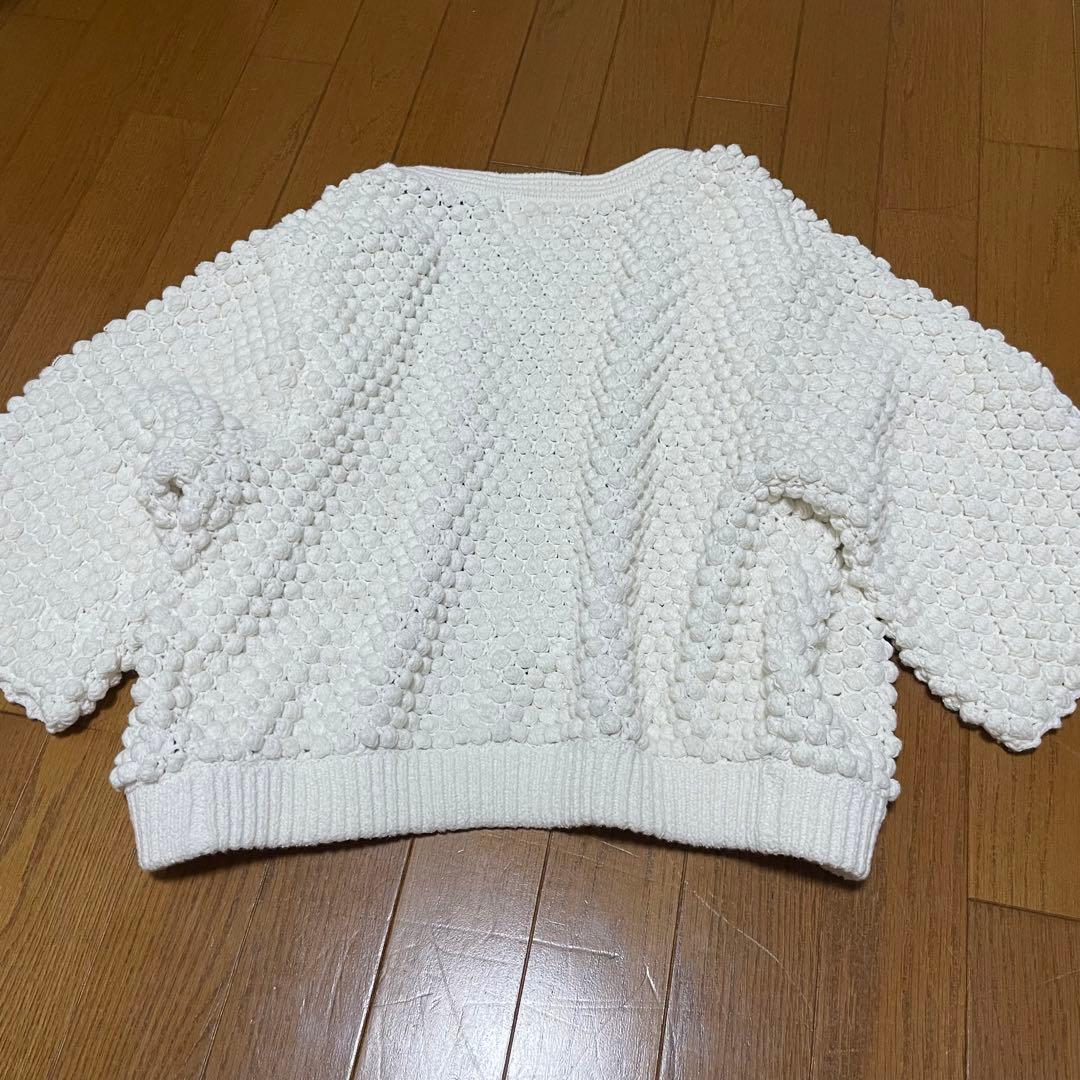 トップス CLANE 3D DOT HALF SLEEVE KNIT CARDIGAN