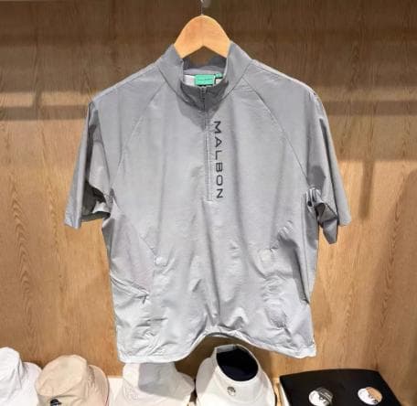 Malbon メンズ半袖ゴルフウェア ハーフジップ 速乾 防風韓国風 新作美品✨
