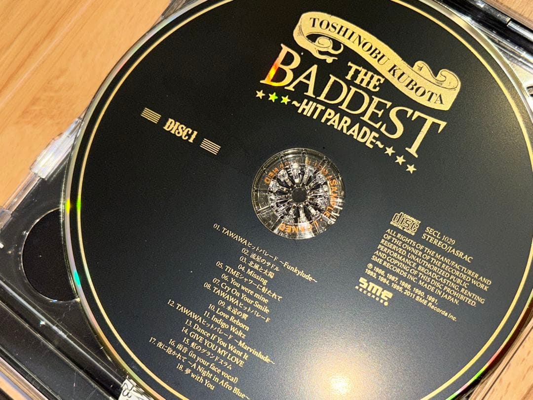 久保田利伸　直筆サイン THE BADDEST HIT PARADE CD