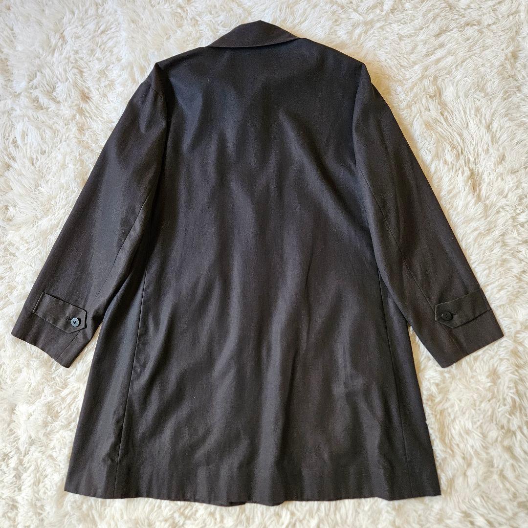 【アーカイブ 美品】ステンカラーコート ミニマルデザイン 国内製 黒
