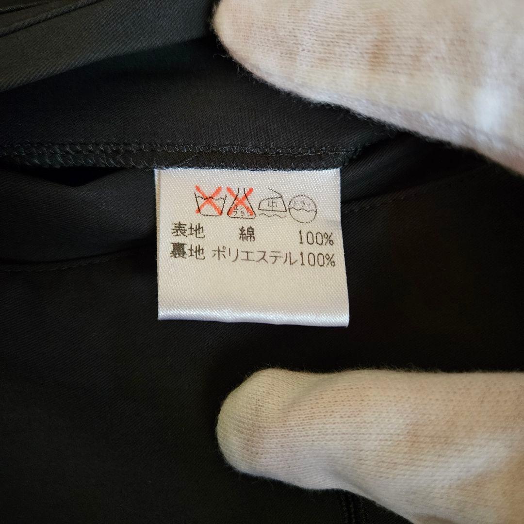 【アーカイブ 美品】ステンカラーコート ミニマルデザイン 国内製 黒