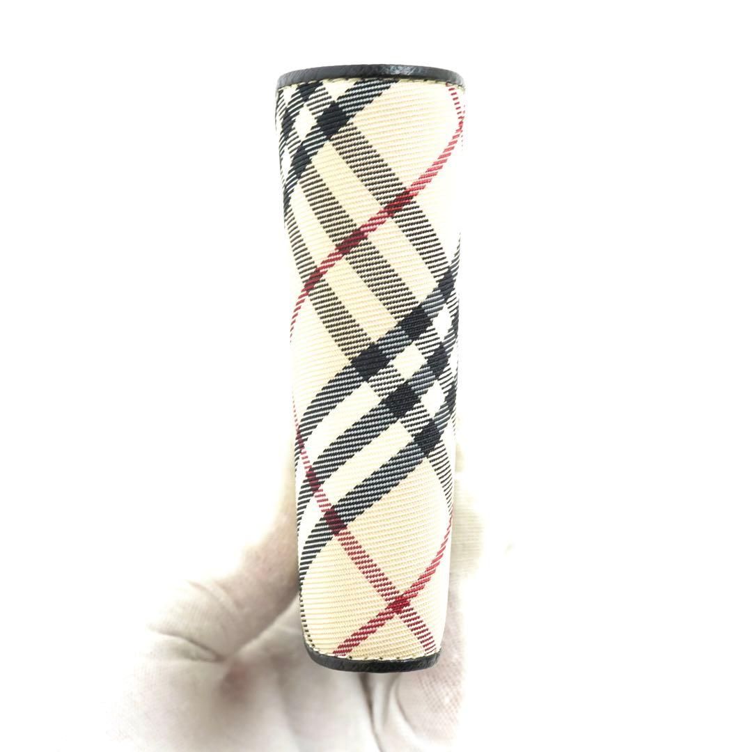 ✨新品未使用✨　BURBERRY ミニ財布　ノバチェック　ホースロゴ　二つ折り