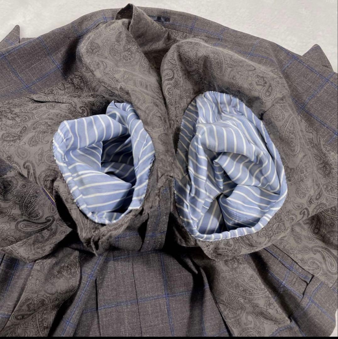 Loro Piana 3ピース ダブルジャケット グレンチェック ペイズリー
