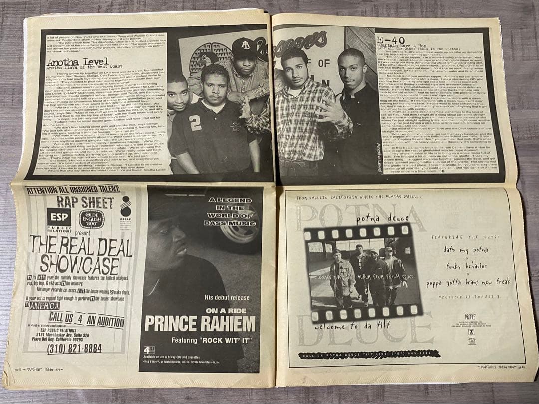 洋楽 Eazy-E NWA RAP SHEET HIPHOP G-RAP G-LUV