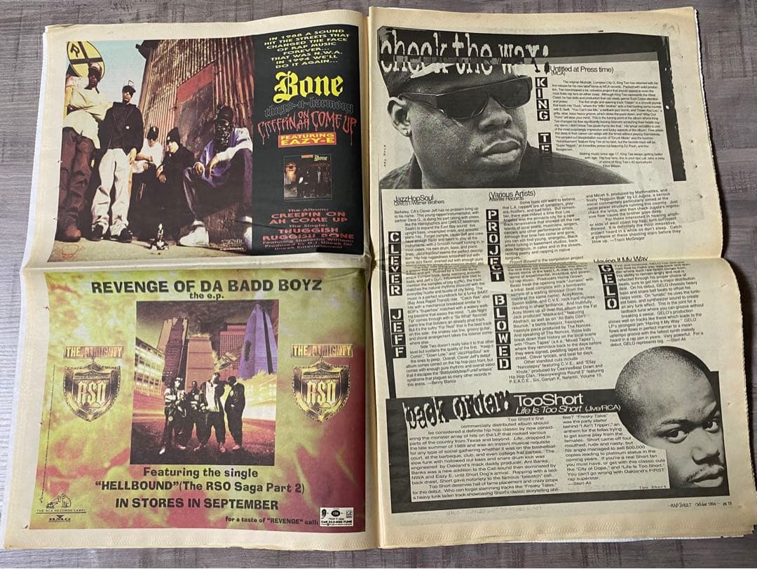 洋楽 Eazy-E NWA RAP SHEET HIPHOP G-RAP G-LUV