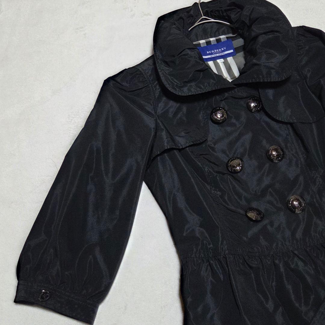 【極美品】BURBERRY ノバチェック ショートトレンチ 黒 M