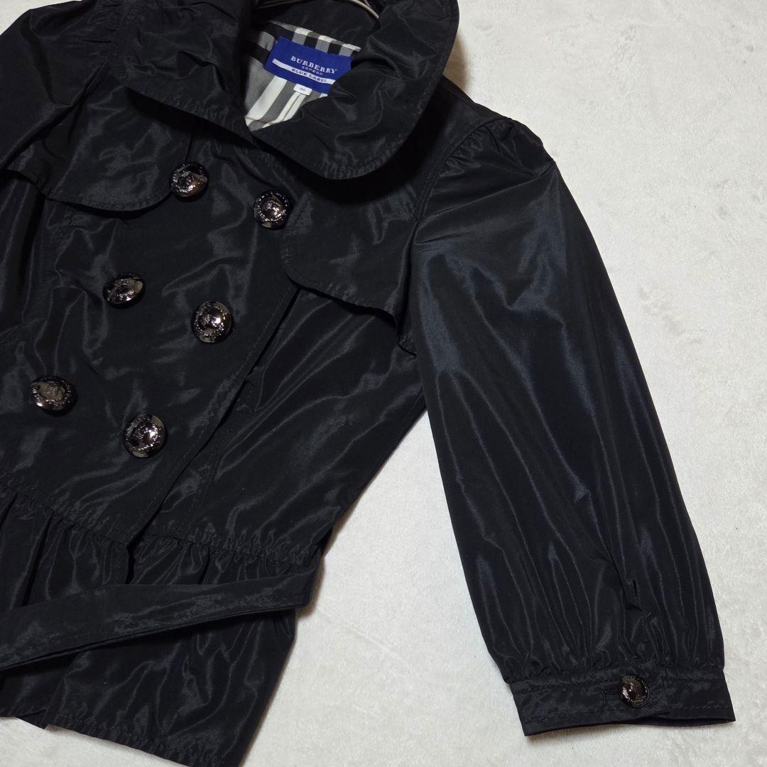 【極美品】BURBERRY ノバチェック ショートトレンチ 黒 M