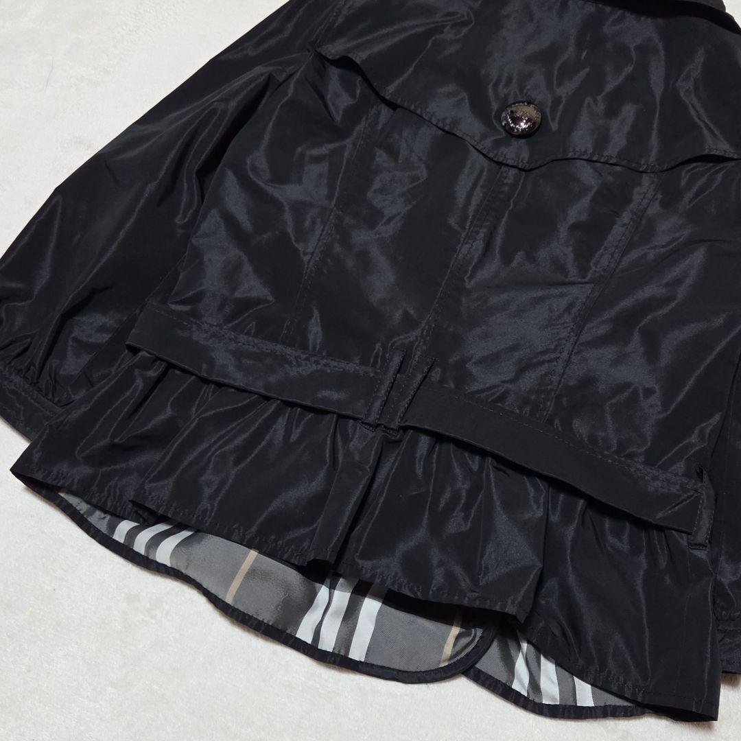 【極美品】BURBERRY ノバチェック ショートトレンチ 黒 M