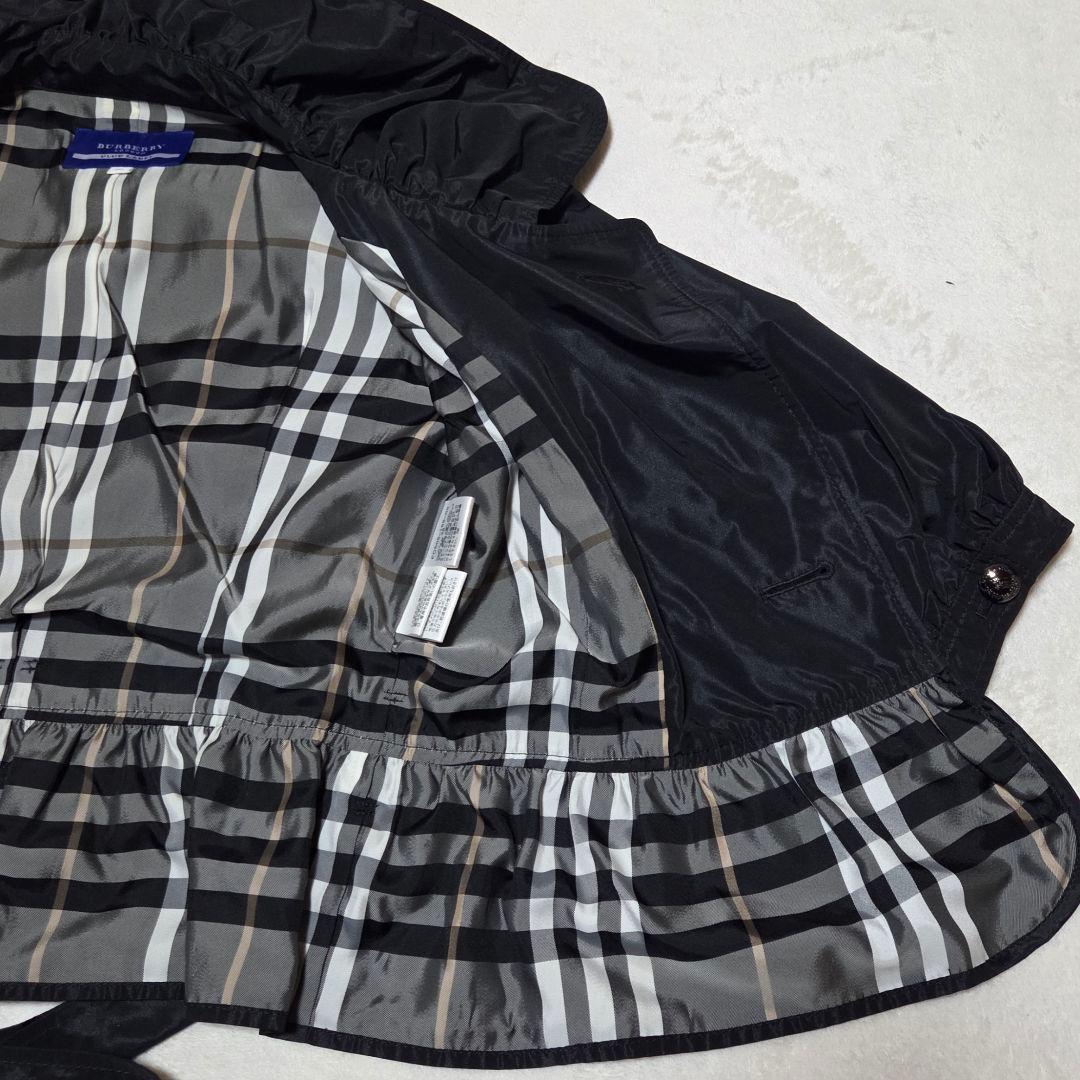 【極美品】BURBERRY ノバチェック ショートトレンチ 黒 M