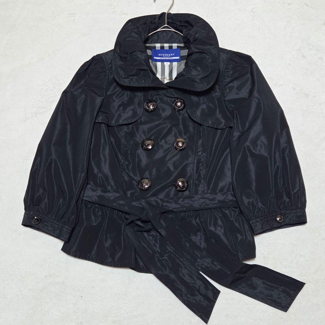 【極美品】BURBERRY ノバチェック ショートトレンチ 黒 M