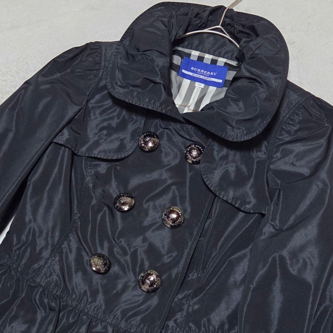 【極美品】BURBERRY ノバチェック ショートトレンチ 黒 M