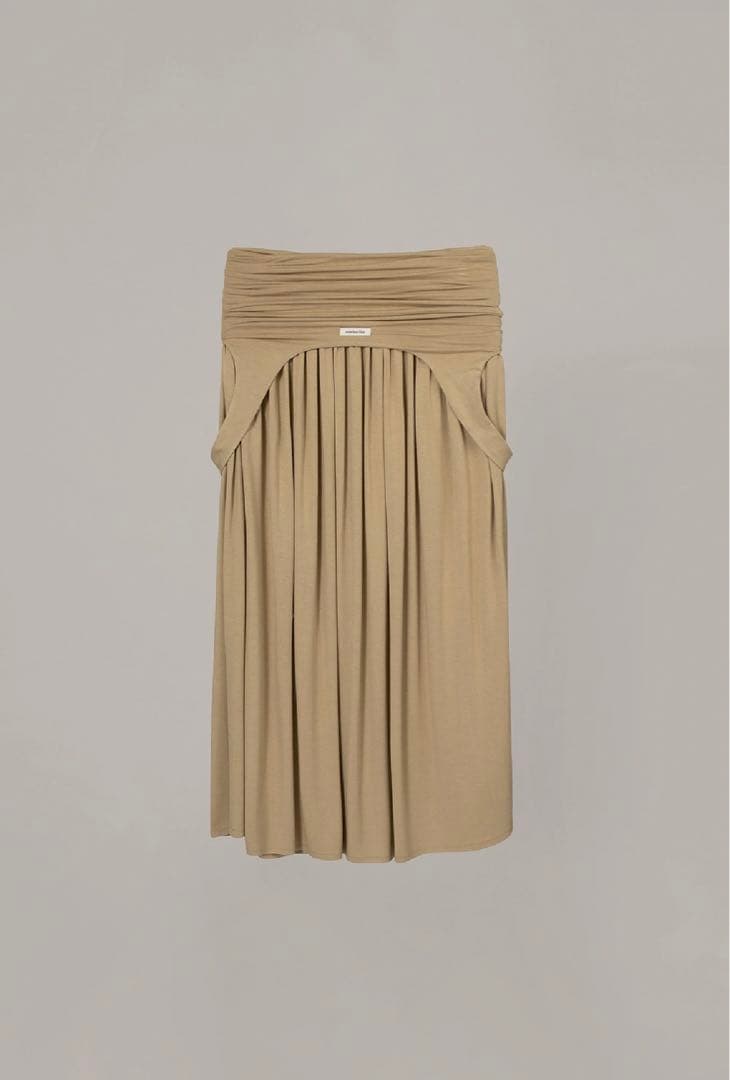 スカート Overdue flair draped turn over skirt