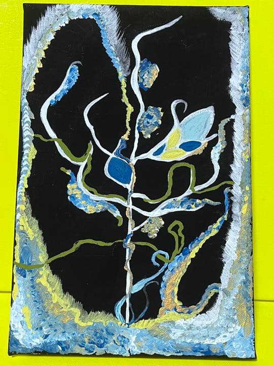 絵画　花　蛹