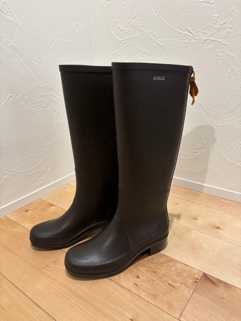 AIGLE ダークブラウン　長靴