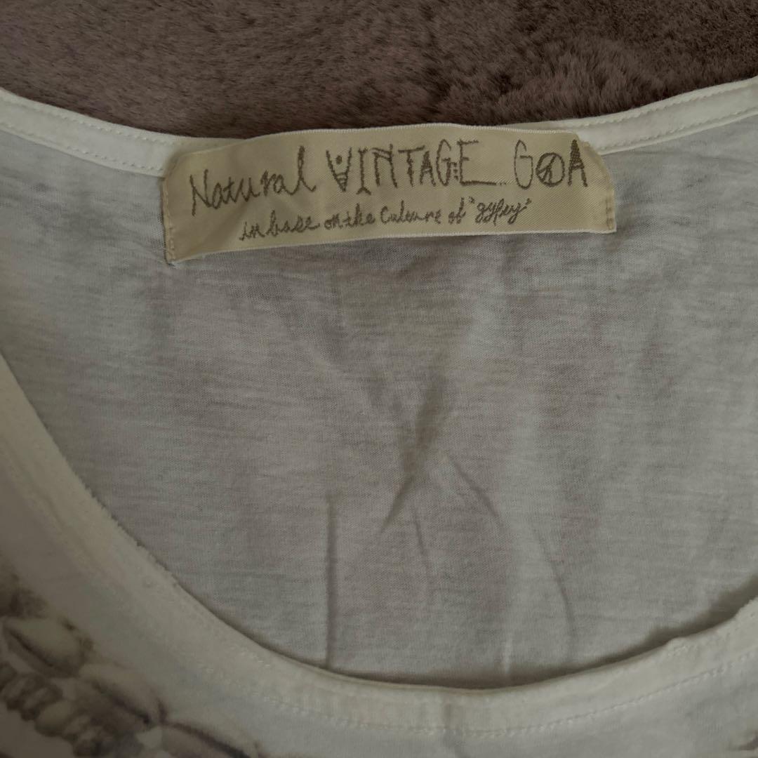 Natural Vintage GoaフェザーデザインTシャツ②