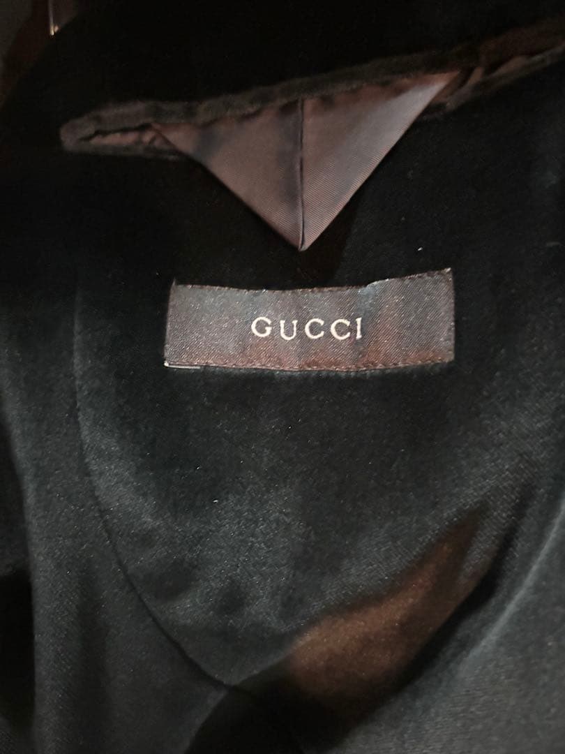 GUCCI トムフォード期 ブラックベルベット テーラードジャケット