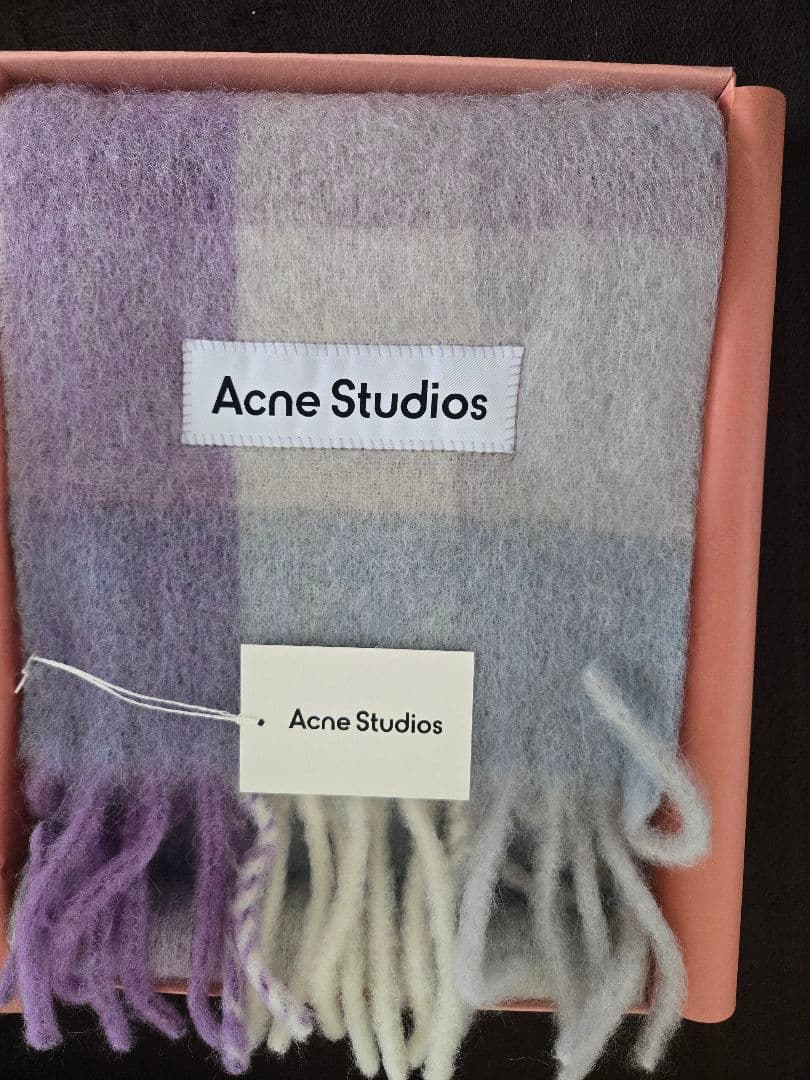 Acne Studios モヘアチェックスカーフ　マフラー