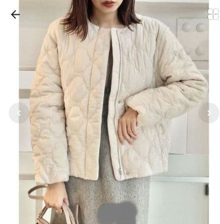 《タグ付き新品》クチュールブローチ リボンキルトジャケット　アイボリー