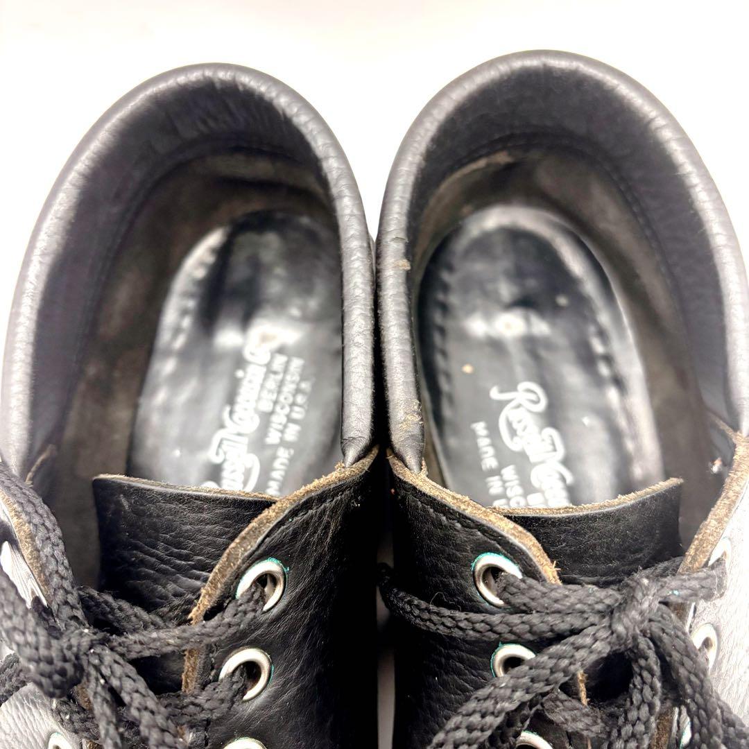 【美品】ラッセルモカシン 黒 レザー モカシン Vibram USA製 7D