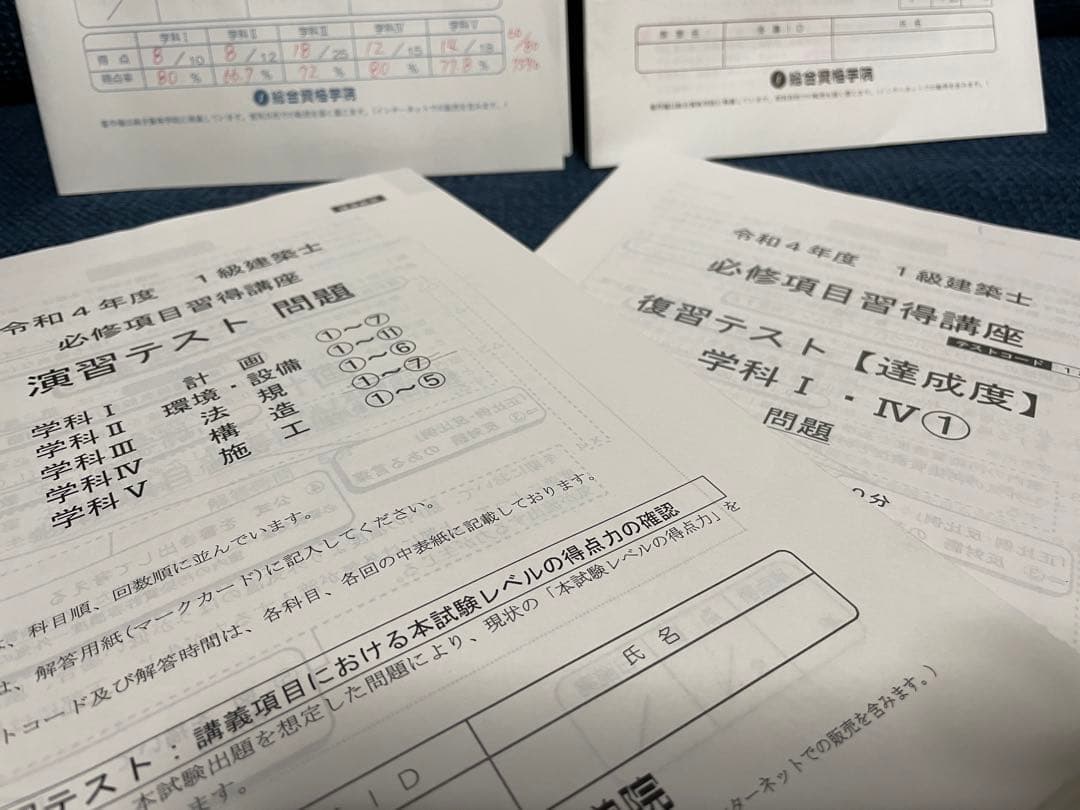 一級建築士　総合資格学院　令和4年度　問題集セット（オリジナル問題含む）