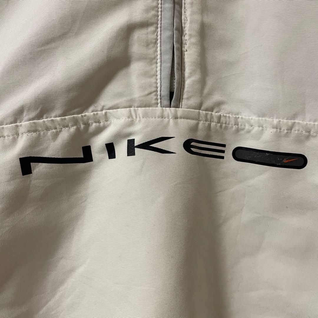 NIKEナイキトラックジャケットハーフジップブルゾンプルオーバー白ホワイト黒刺繍