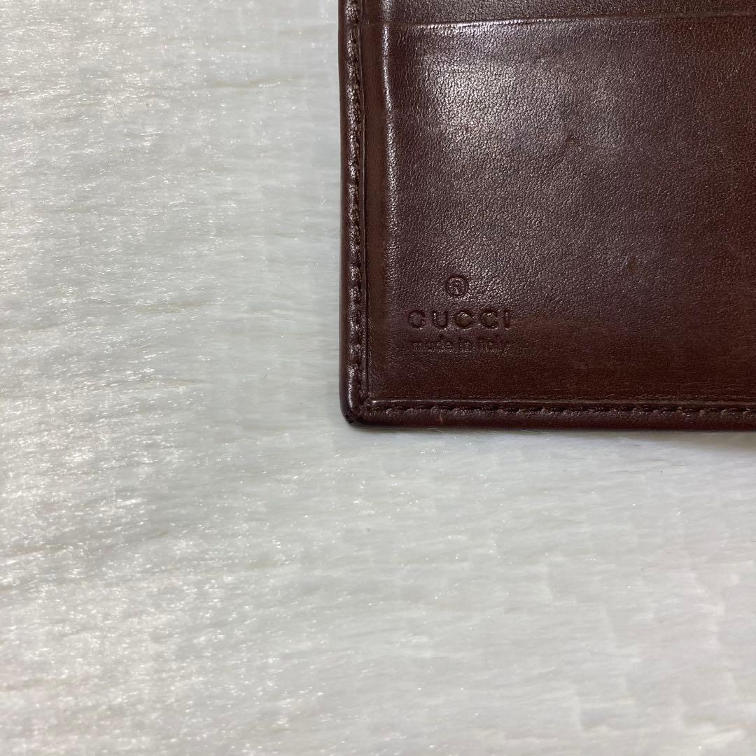 最終価格　美品　GUCCI グッチ　二つ折り　財布　キャンバス　GG柄　茶色